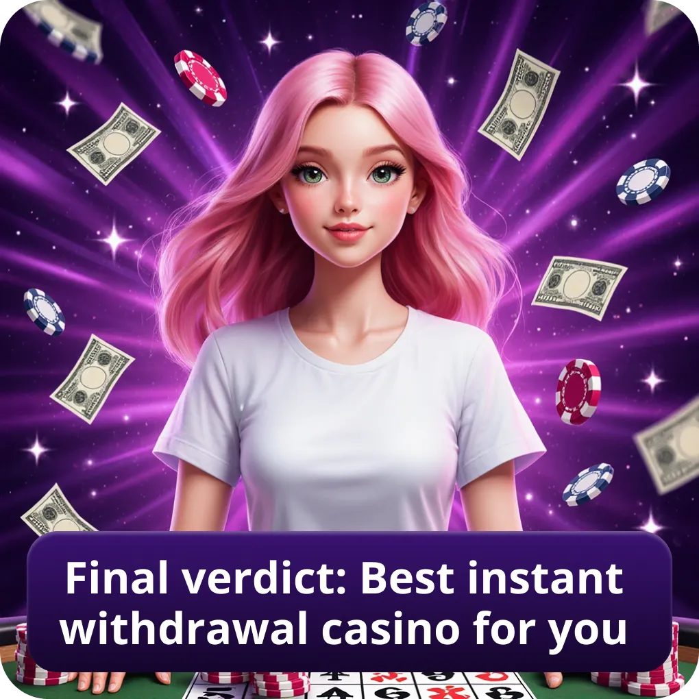 Final verdict: Best instant withdrawal casino for you