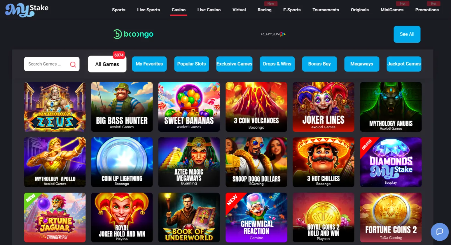 Game selection at Curacao-licensed casinos