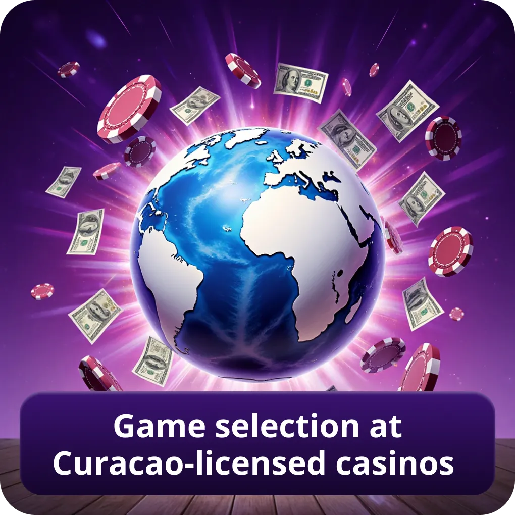 Game selection at Curacao-licensed casinos