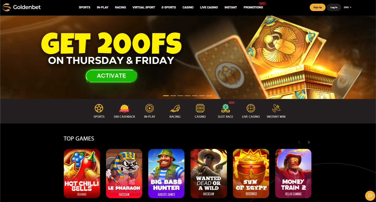 GoldenBet – best for slots variety
