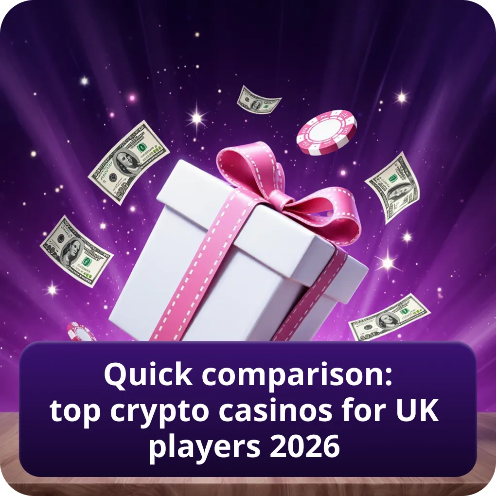 Quick comparison: top crypto casinos for UK players 2026
